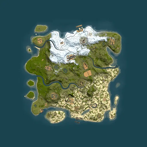 Rust map seed 174958512, 3750x3750m top-down preview