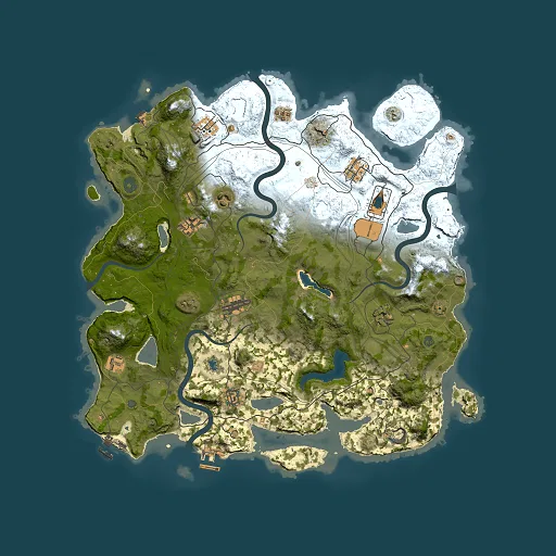 Rust map seed 1337, 4250x4250m top-down preview