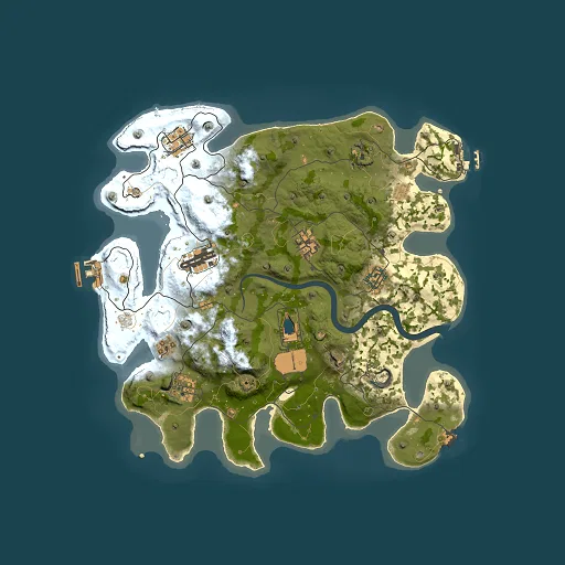 Rust map seed 1337, 3451x3451m top-down preview