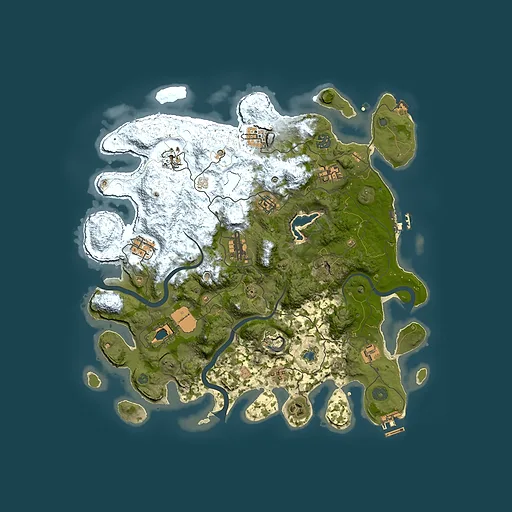 Rust map seed 257603402, 4000x4000m top-down preview