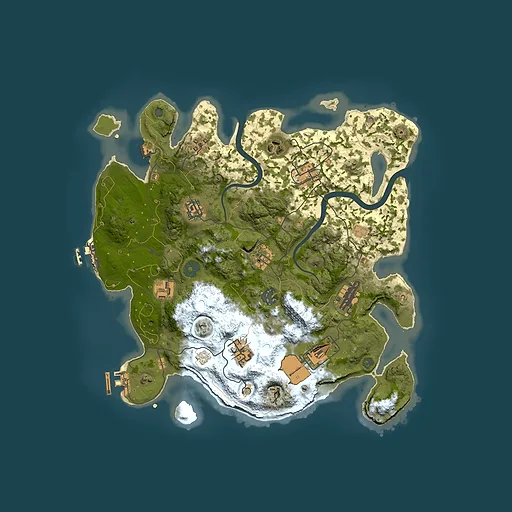 Rust map seed 1917955058, 3500x3500m top-down preview