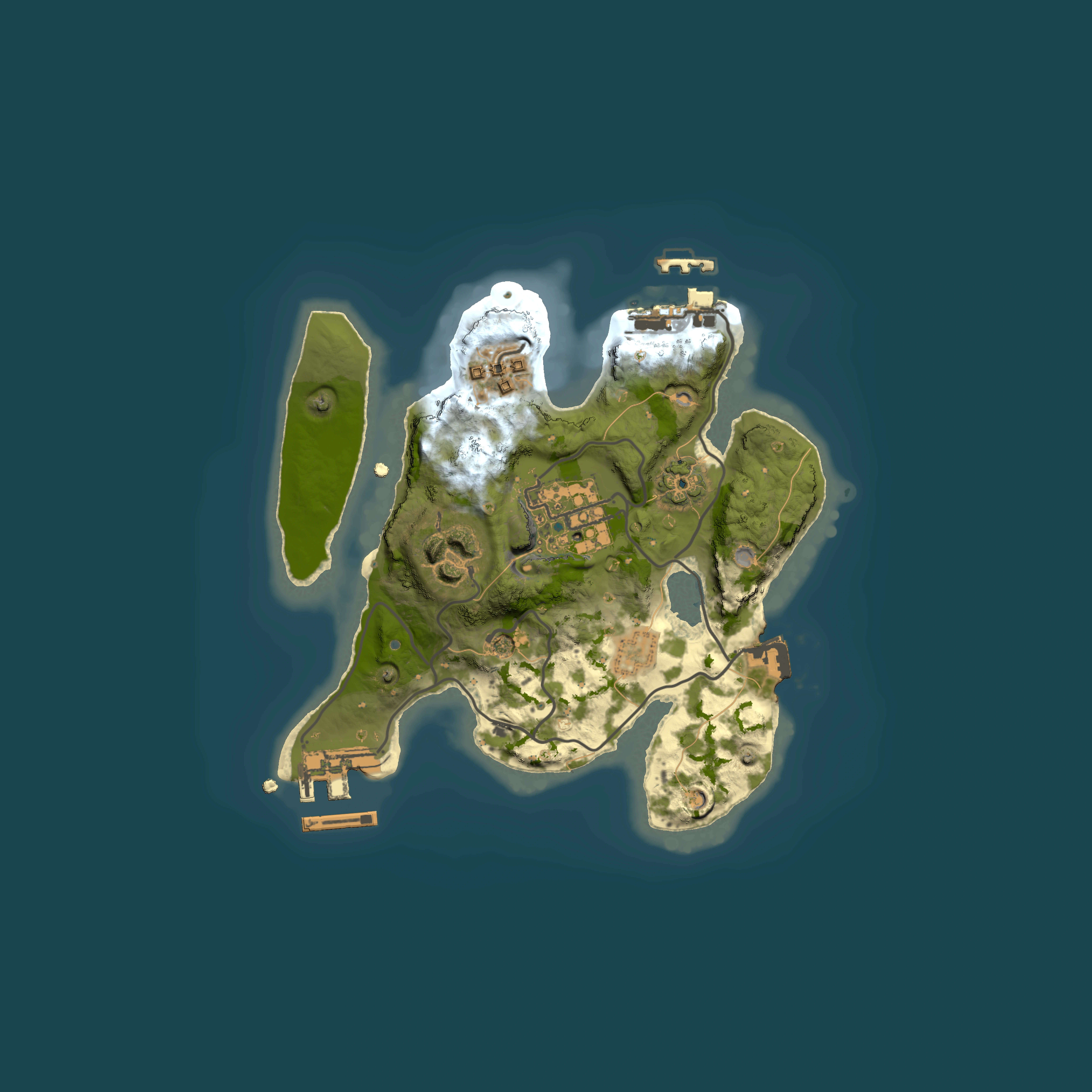 Full top-down render of Rust map seed 531324458, 2000x2000m