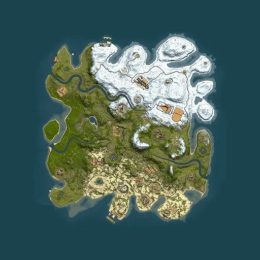 Rust map seed 1558336955, 4000x4000m top-down preview