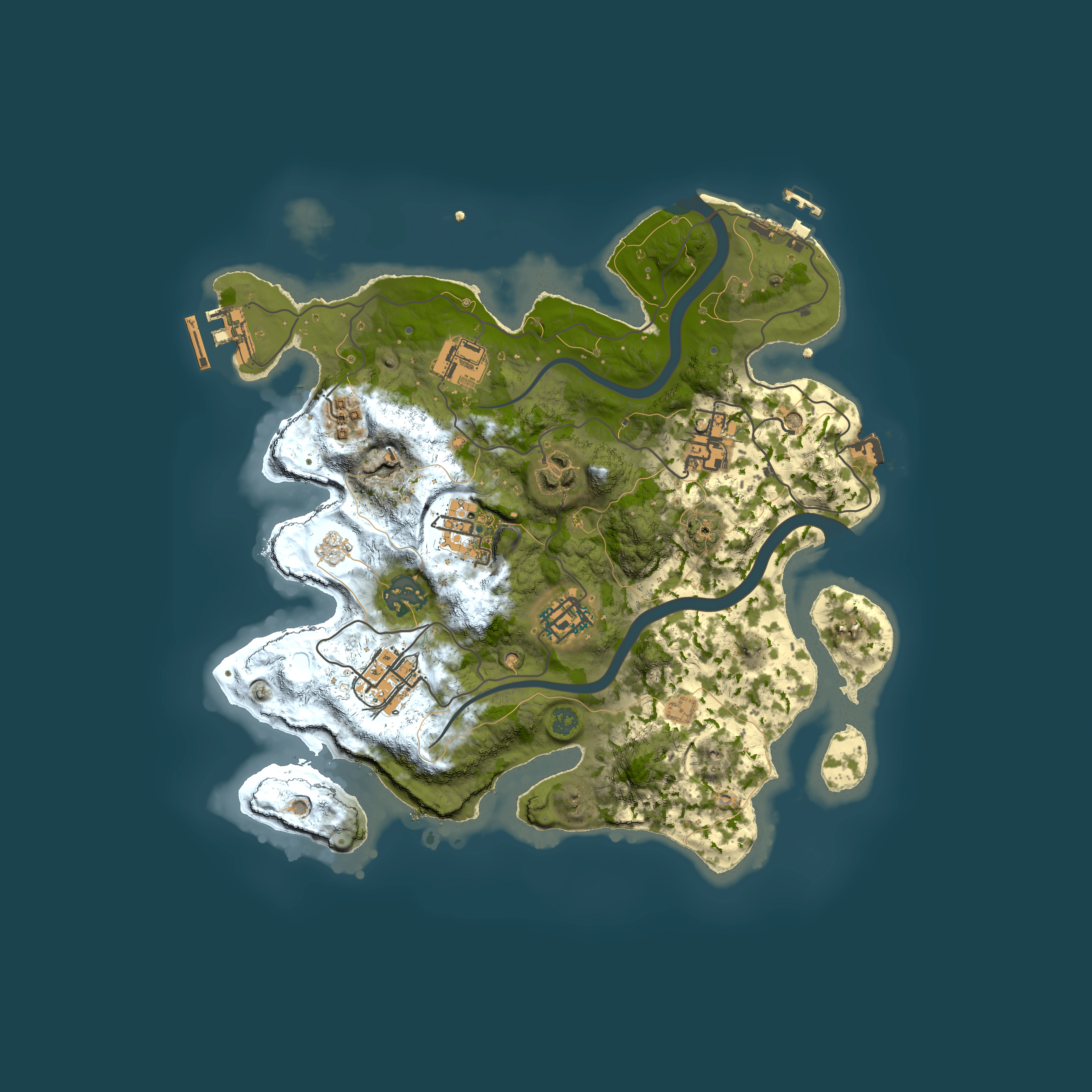 Full top-down render of Rust map seed 563528141, 3000x3000m