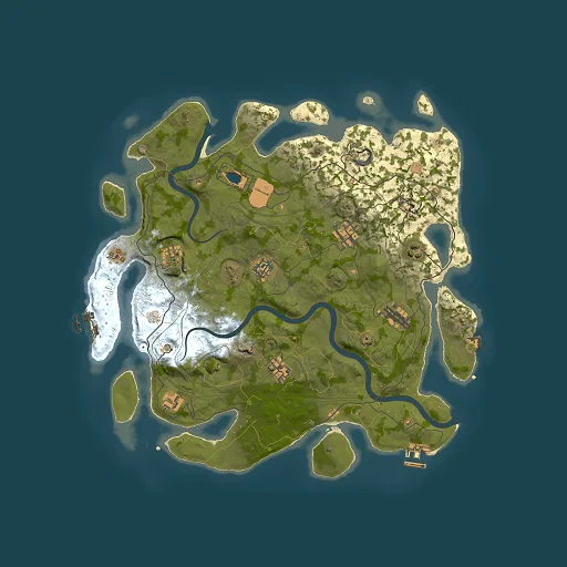 Rust map seed 1112022, 4000x4000m top-down preview