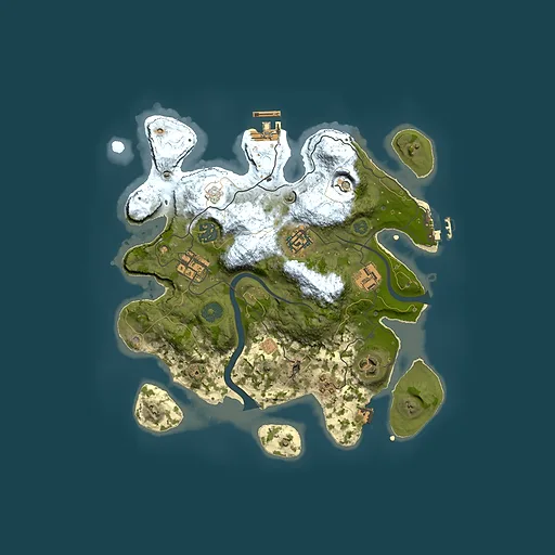 Rust map seed 960278025, 3000x3000m top-down preview