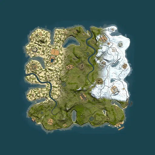 Rust map seed 1337, 3850x3850m top-down preview