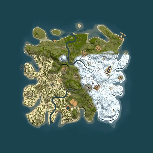 Rust map seed 1337, 4000x4000m top-down preview