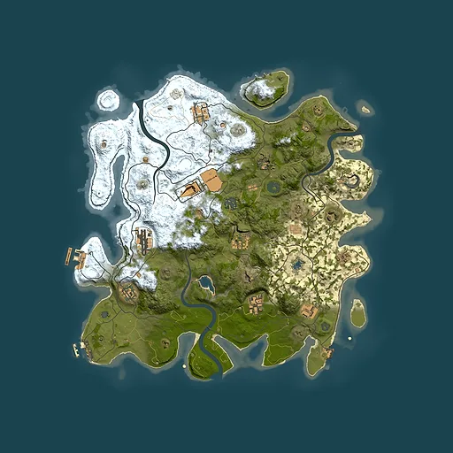 Rust map seed 1245974188, 4000x4000m top-down preview