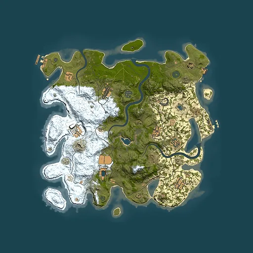 Rust map seed 86937342, 4000x4000m top-down preview