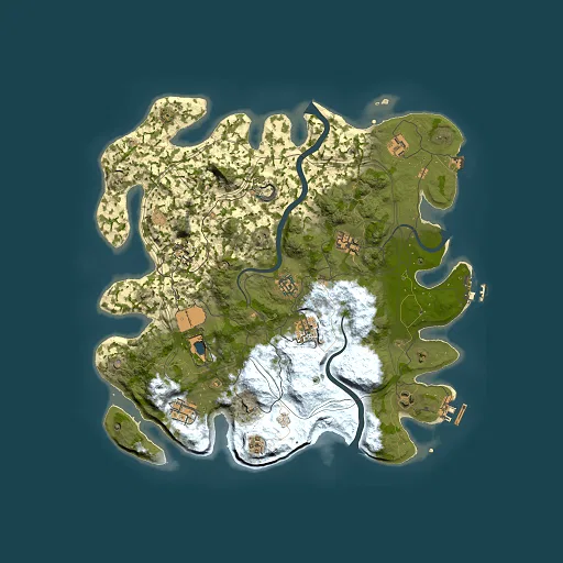 Rust map seed 1337, 3850x3850m top-down preview