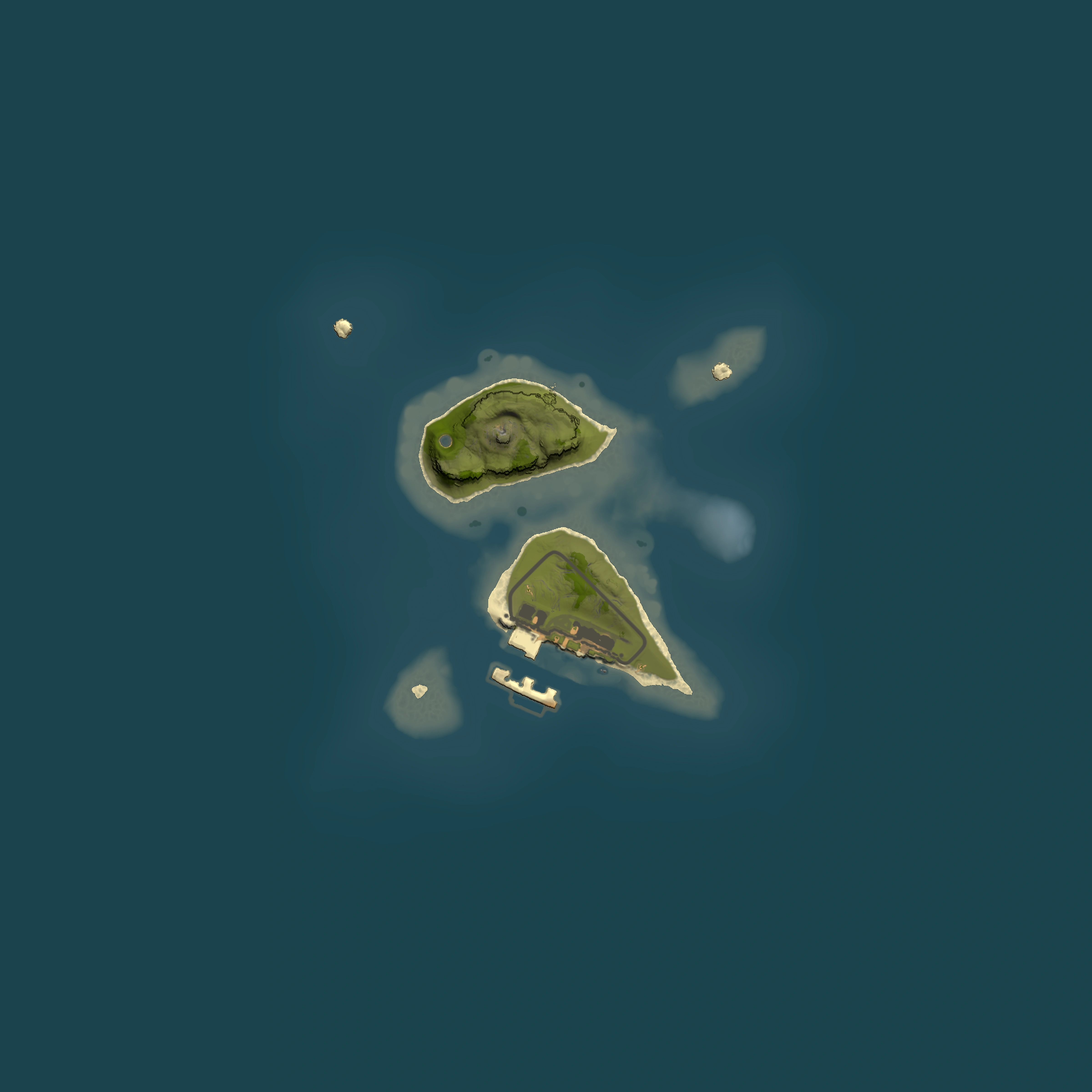 Full top-down render of Rust map seed 1550590079, 1500x1500m