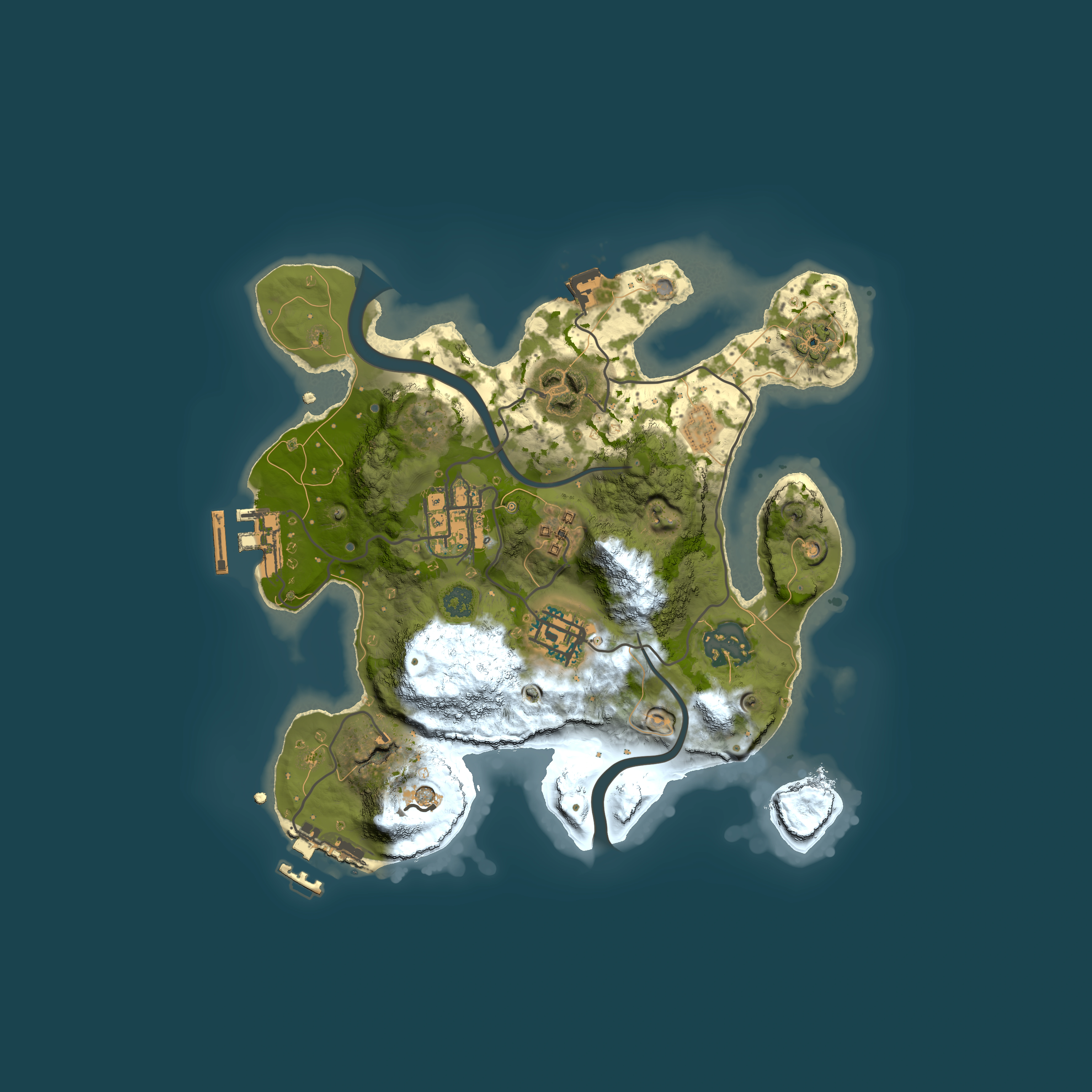 Full top-down render of Rust map seed 52941864, 2500x2500m