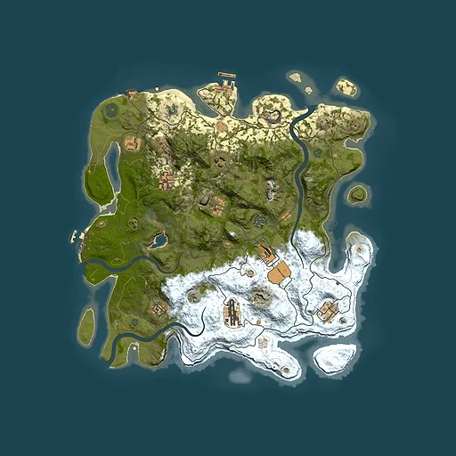 Rust map seed 1634357265, 4000x4000m top-down preview
