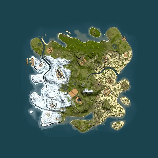 Rust map seed 392543423, 3500x3500m top-down preview