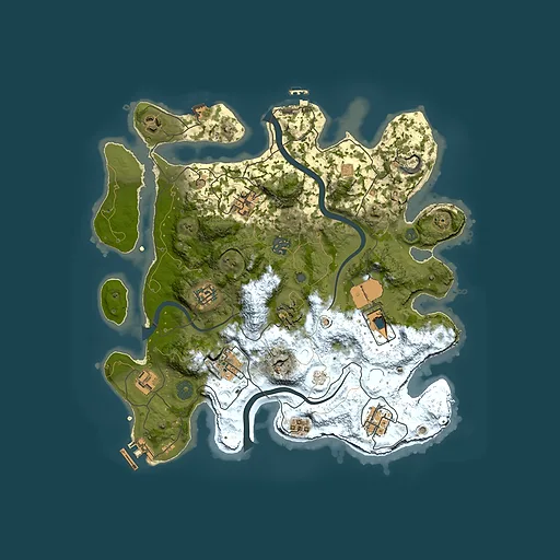 Rust map seed 1466202266, 3500x3500m top-down preview