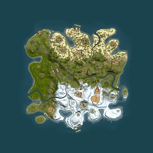 Rust map seed 476916577, 3500x3500m top-down preview