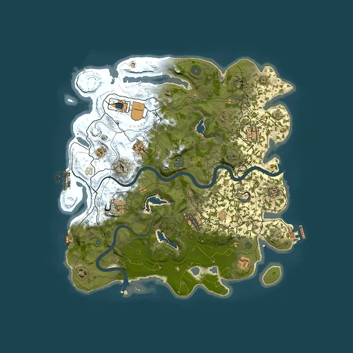 Rust map seed 1337, 4000x4000m top-down preview