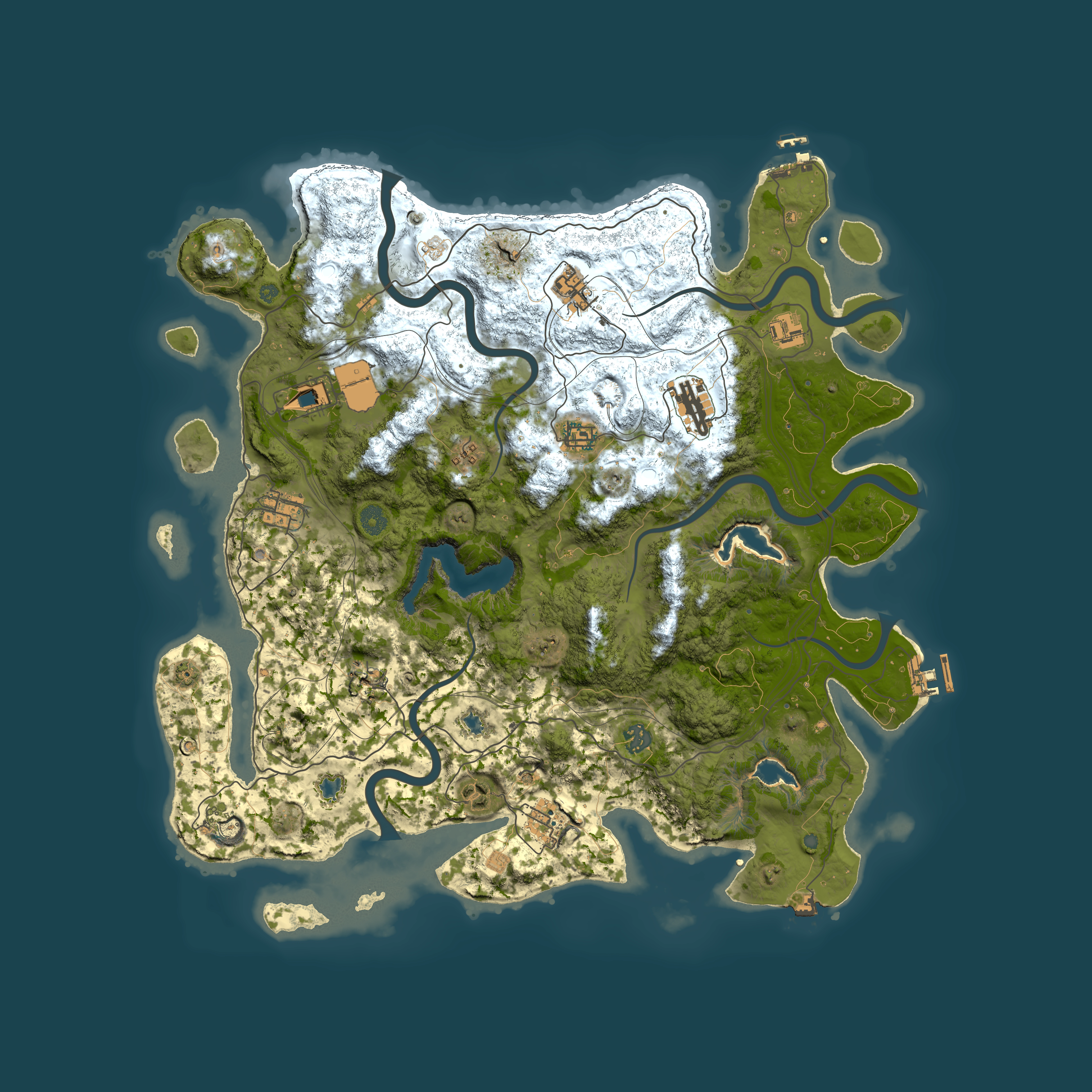 Full top-down render of Rust map seed 1386276355, 4500x4500m
