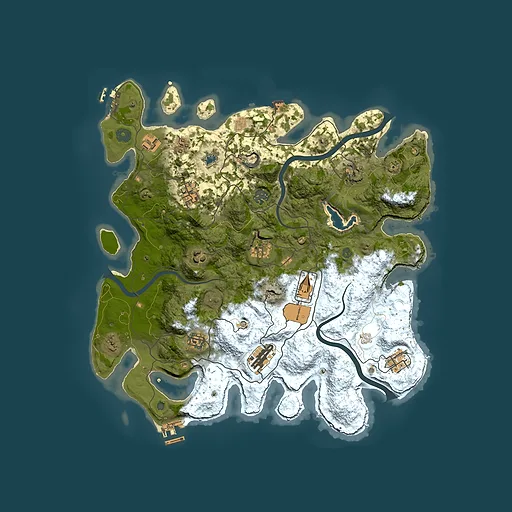 Rust map seed 1414458280, 4000x4000m top-down preview