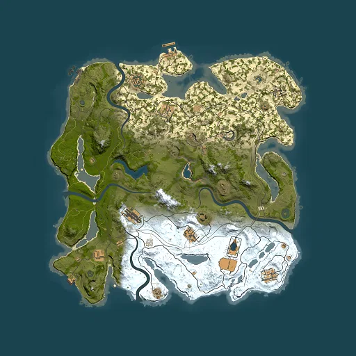 Rust map seed 1337, 4250x4250m top-down preview