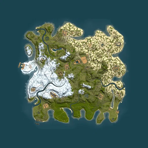 Rust map seed 0, 4250x4250m top-down preview