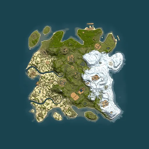 Rust map seed 1014550858, 3500x3500m top-down preview