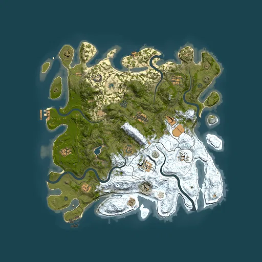 Rust map seed 0, 4250x4250m top-down preview