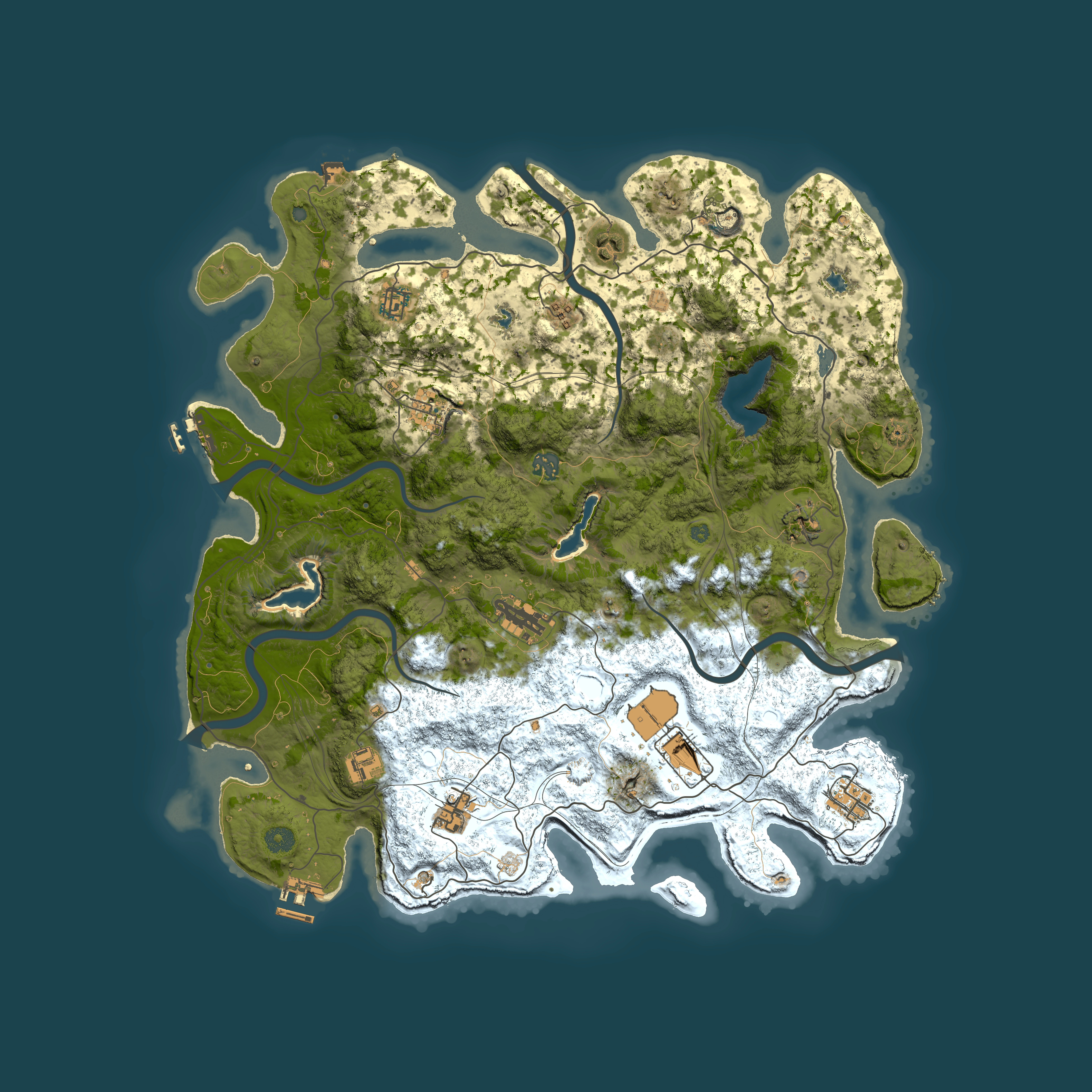 Full top-down render of Rust map seed 2060386933, 4500x4500m