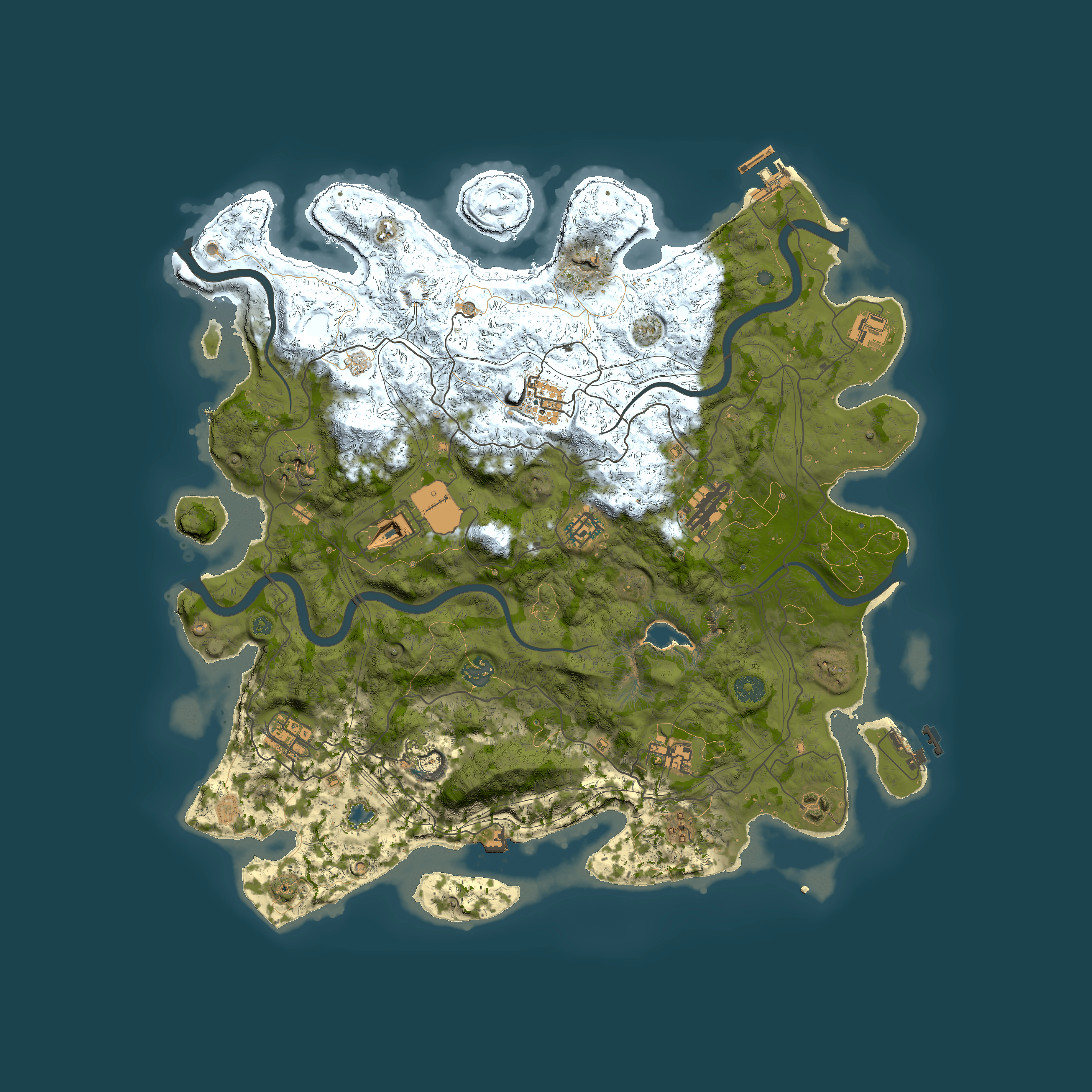 Full top-down render of Rust map seed 1504918777, 4250x4250m