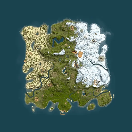 Rust map seed 629002464, 4500x4500m top-down preview