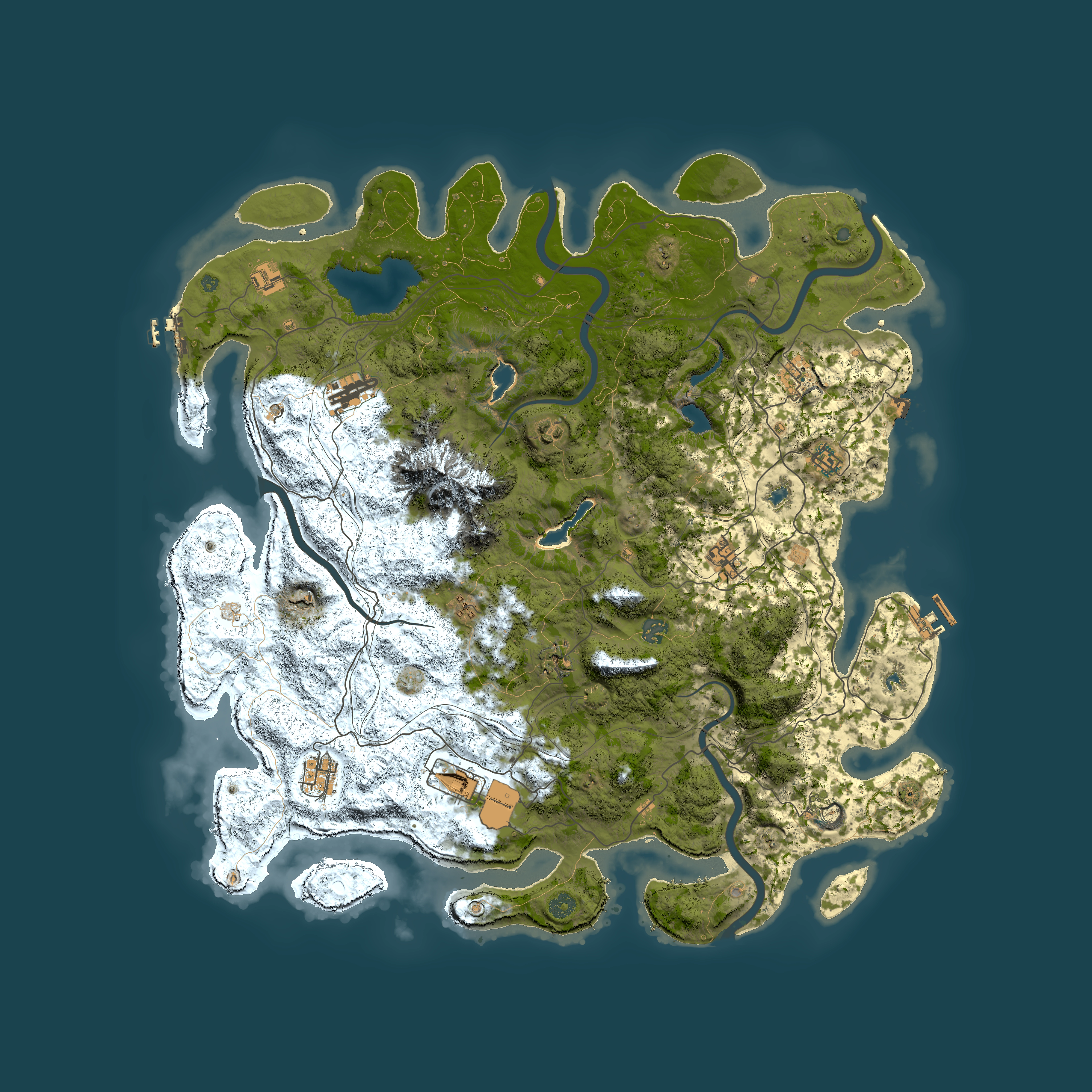 Full top-down render of Rust map seed 821440344, 5000x5000m