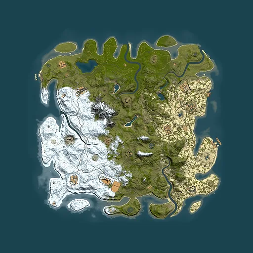 Rust map seed 821440344, 5000x5000m top-down preview