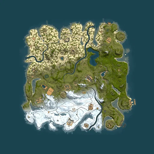 Rust map seed 1337, 4250x4250m top-down preview
