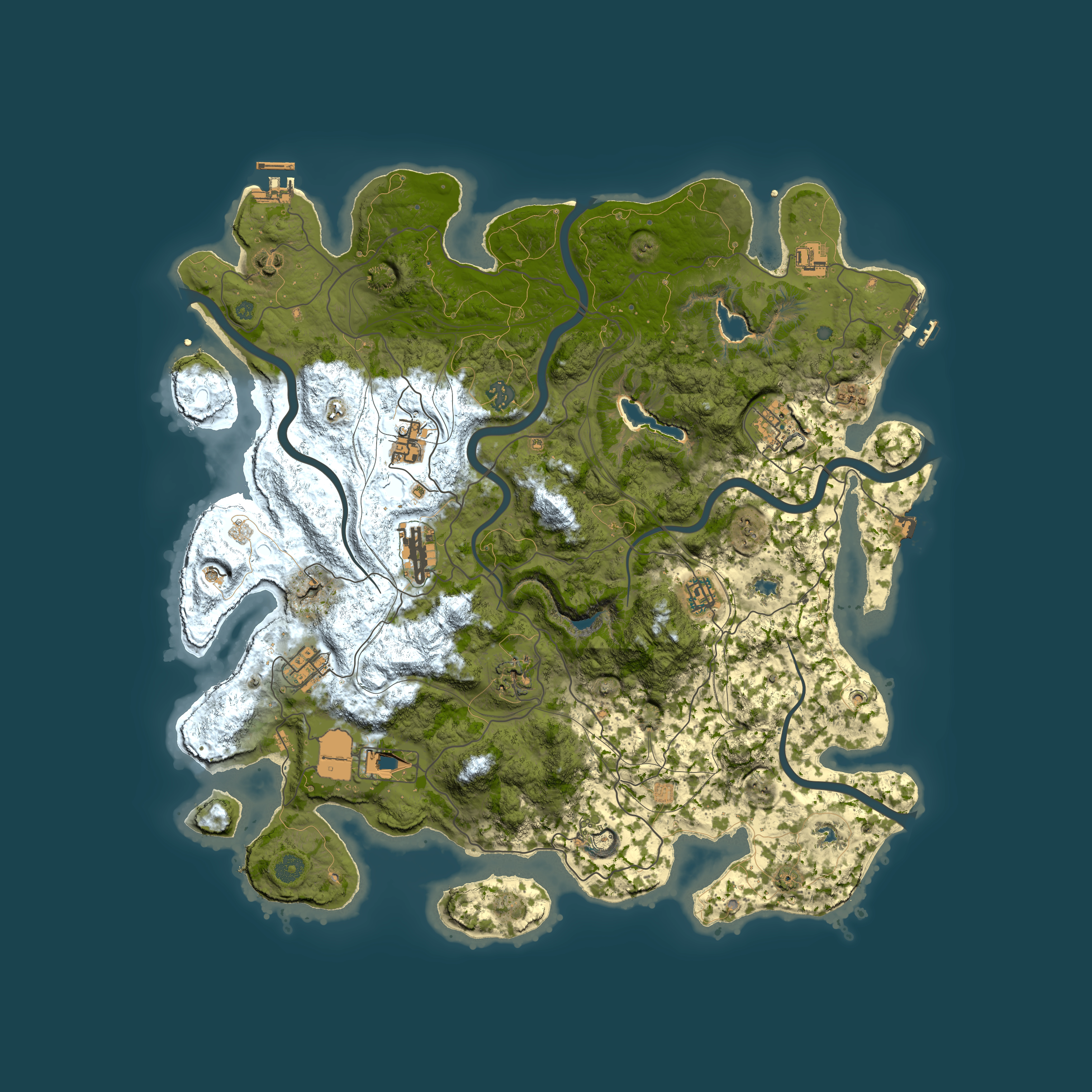 Full top-down render of Rust map seed 1365104942, 4500x4500m