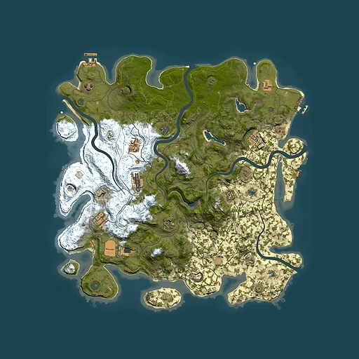Rust map seed 1365104942, 4500x4500m top-down preview