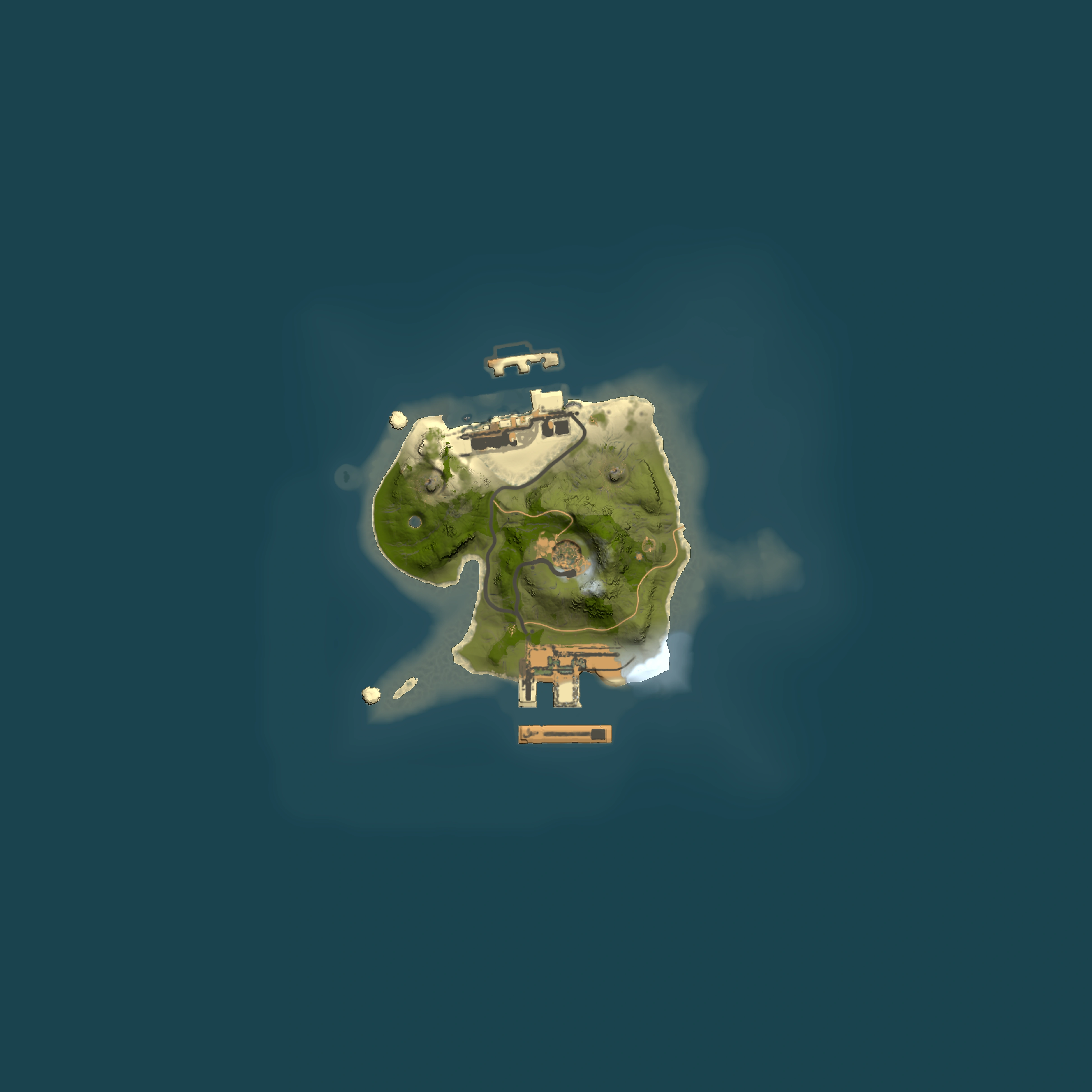 Full top-down render of Rust map seed 1391430973, 1500x1500m