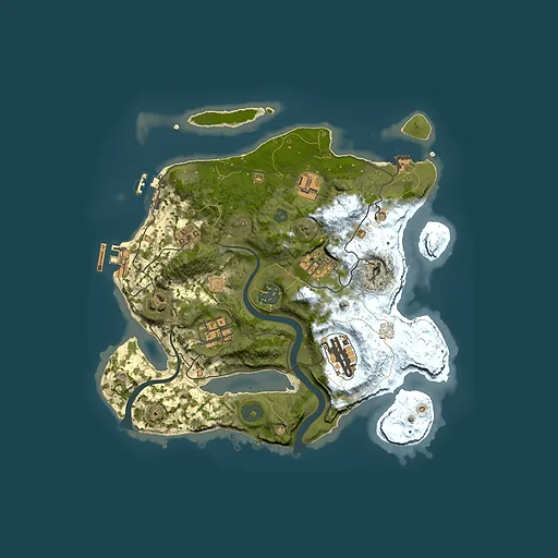 Rust map seed 1885092607, 3000x3000m top-down preview