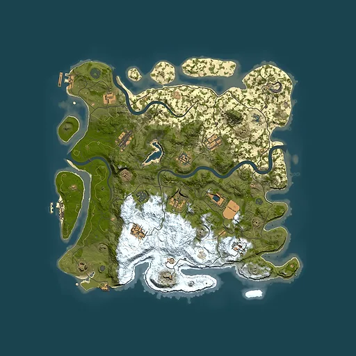 Rust map seed 1013076245, 4000x4000m top-down preview