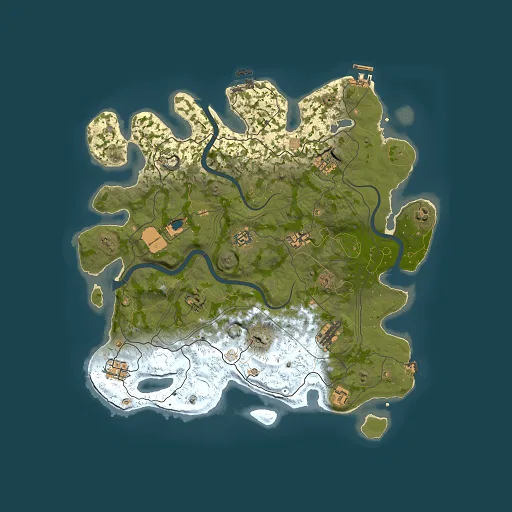 Rust map seed 1337, 4000x4000m top-down preview