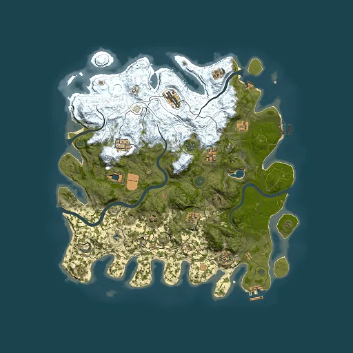 Rust map seed 0, 4250x4250m top-down preview