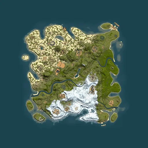 Rust map seed 861072915, 4000x4000m top-down preview