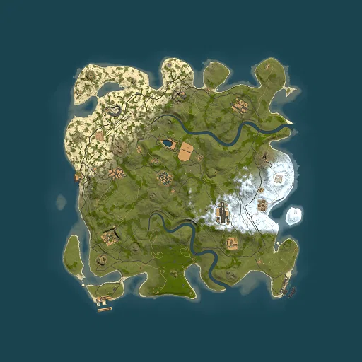 Rust map seed 1337, 4000x4000m top-down preview