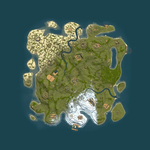 Rust map seed 1337, 4000x4000m top-down preview