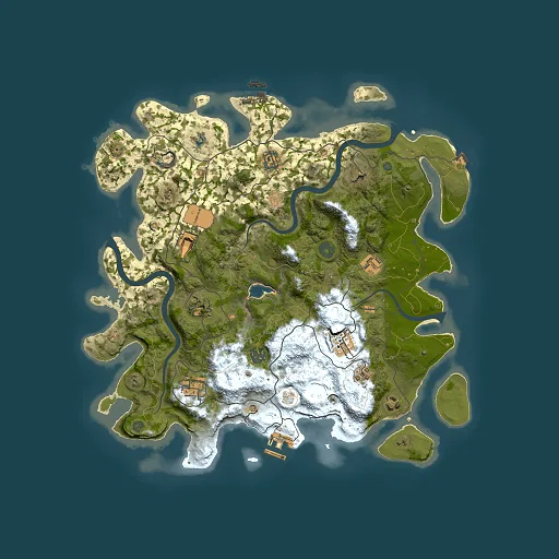 Rust map seed 843887896, 4000x4000m top-down preview