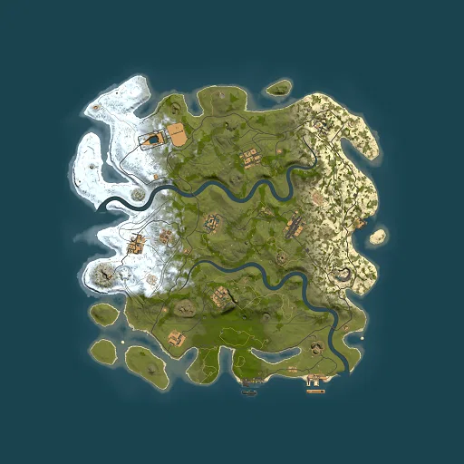 Rust map seed 1337, 4000x4000m top-down preview