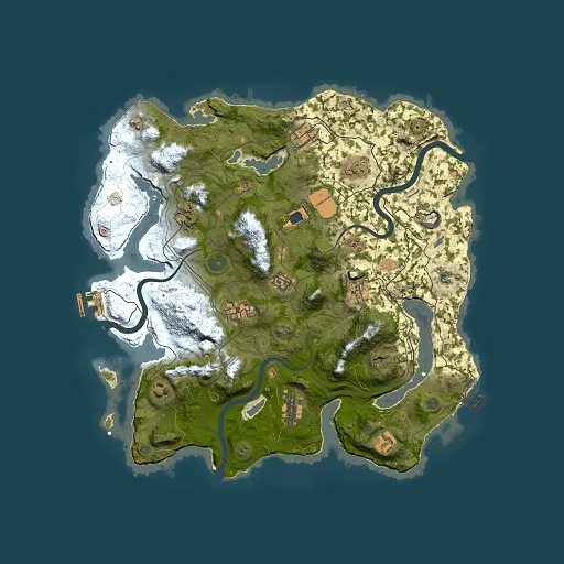Rust map seed 1337, 3800x3800m top-down preview