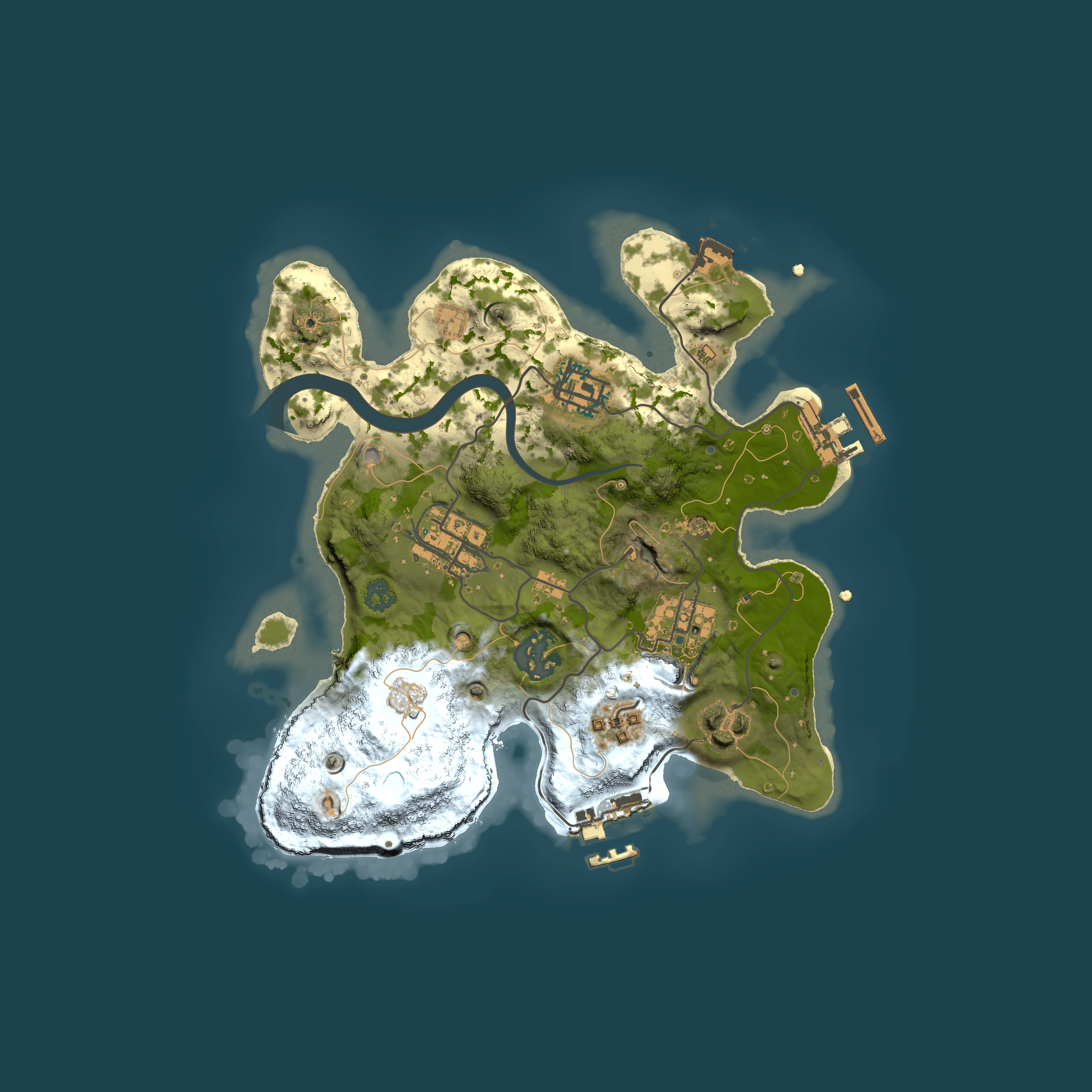 Full top-down render of Rust map seed 1113165590, 2500x2500m