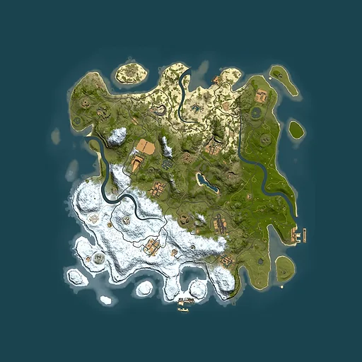 Rust map seed 342257152, 4000x4000m top-down preview