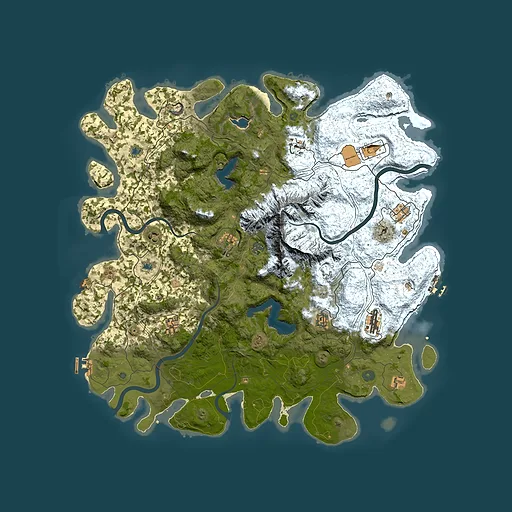 Rust map seed 1878147653, 5000x5000m top-down preview